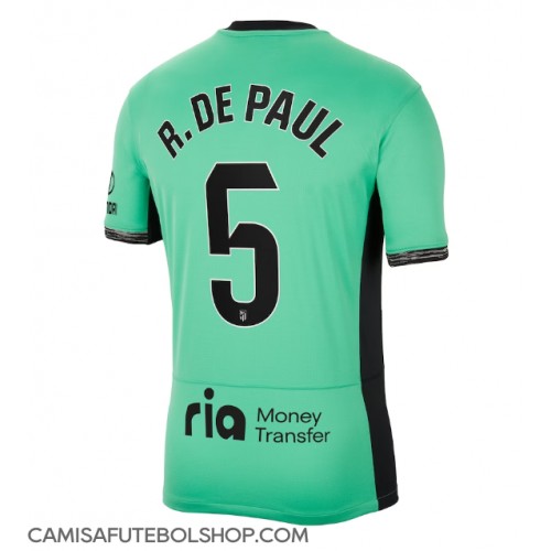Camisa de time de futebol Atletico Madrid Rodrigo De Paul #5 Replicas 3º Equipamento 2023-24 Manga Curta